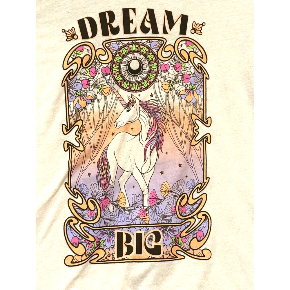 Wonder Nation Unicorn Retro rainbow Dream Big t-shirt Top Size XXL sz‎ 16